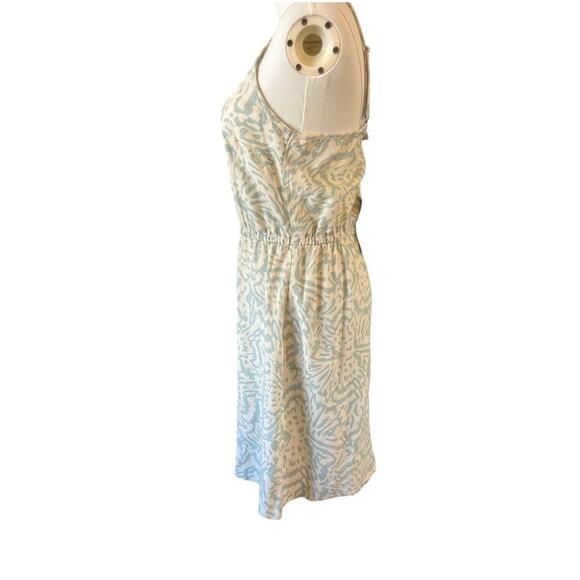Vero Moda Milo Green Cream Mini Dress | XS Linen Blend Summer Sundress NWT - Picture 4 of 7